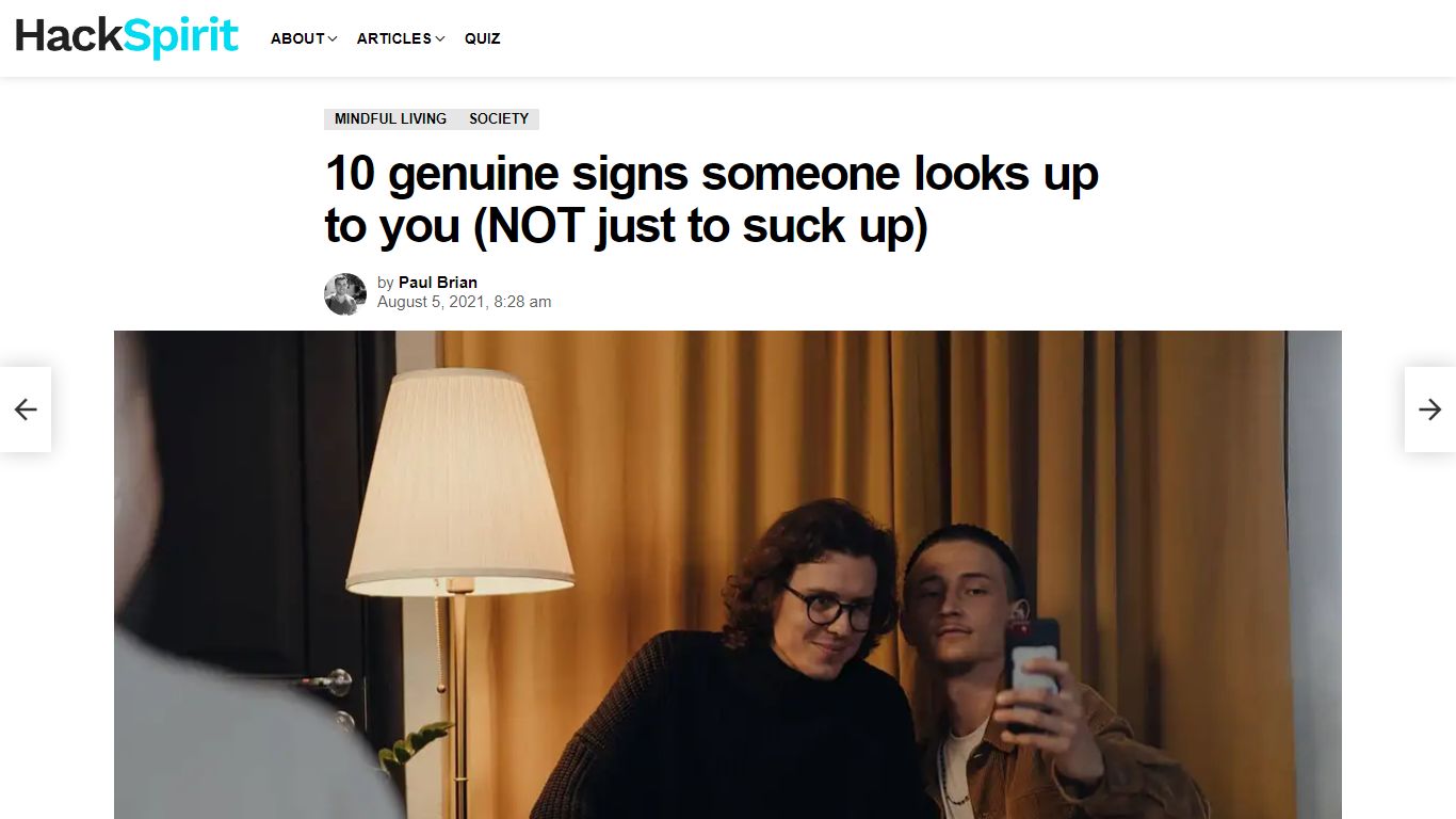 10 genuine signs someone looks up to you (NOT just to suck up)